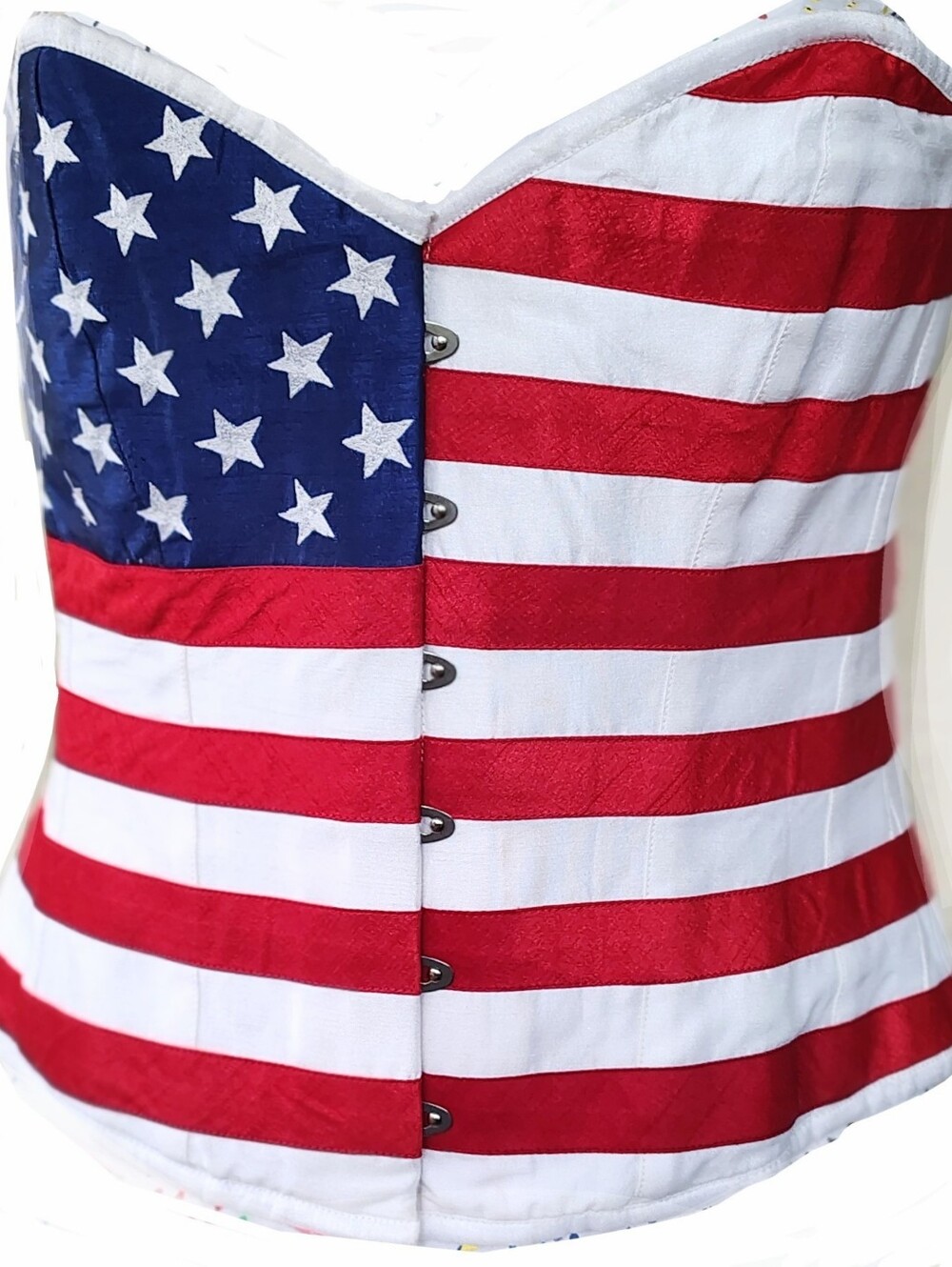American Flag Patriot 250 Years United States Bustier Corset Strapless Top NOS